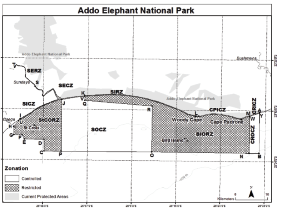 Marine protected area map Cannon Rocks