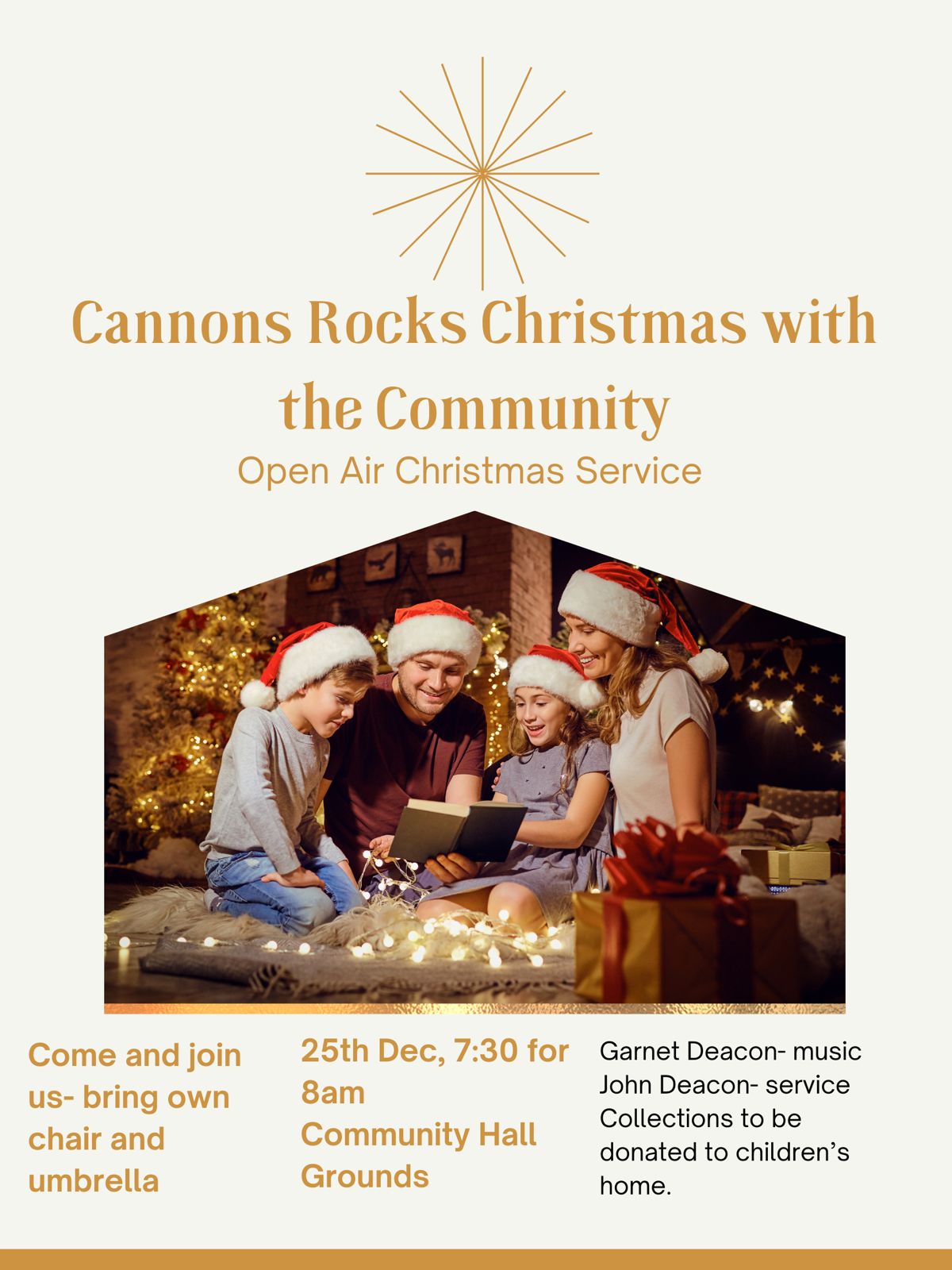 Christmas service in Cannon Rocks 2021 poster 